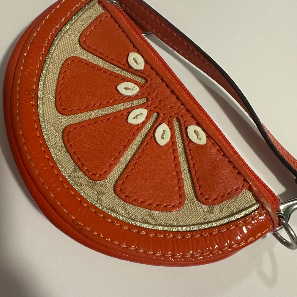Coach Orange Baby Bag | Adorable Citrus Delight Mini Wristlet!